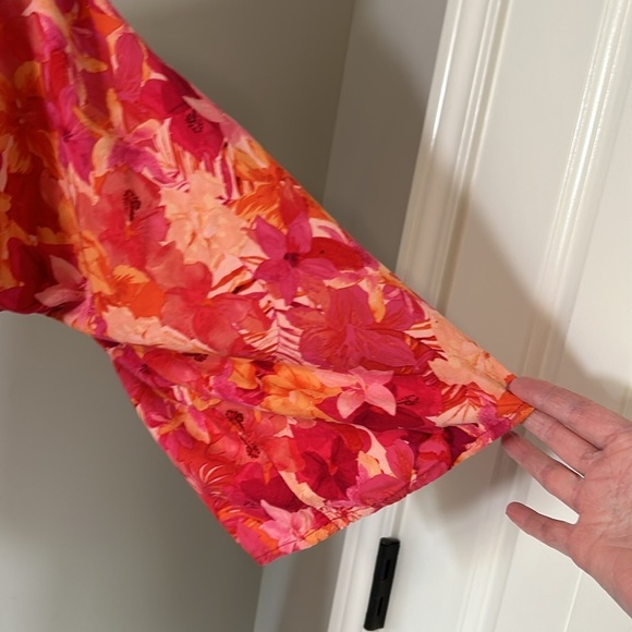 LSPACE Pfeiffer Dress in Into The Tropics Cover Up Wrap Dress Hawaiian Sz XS - Picture 5 of 9